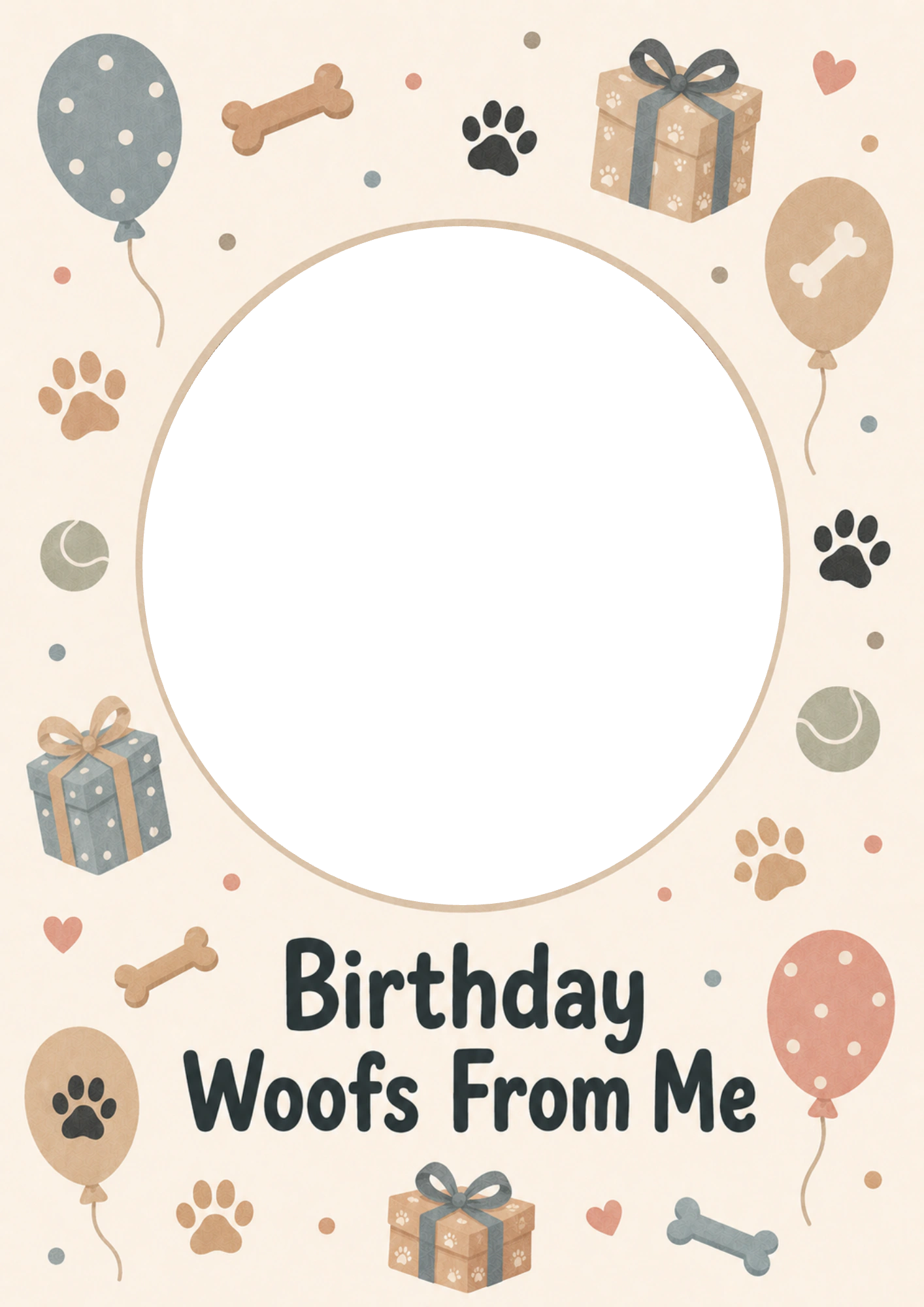Birthdays - Personalised Card — with punch holes