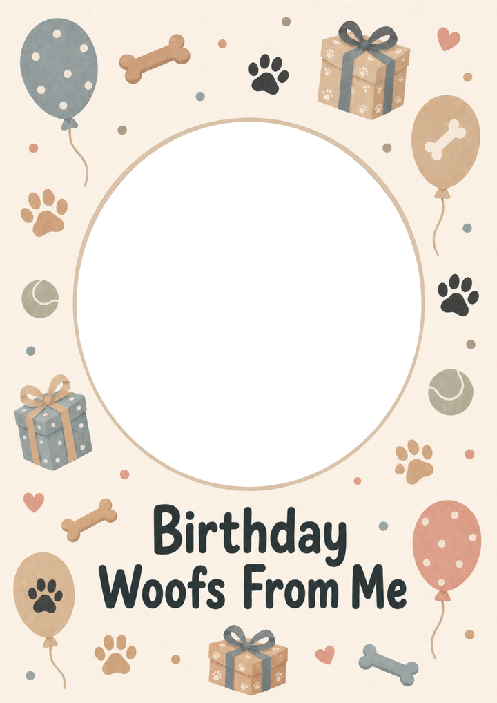 Birthdays - Personalised Card — with punch holes