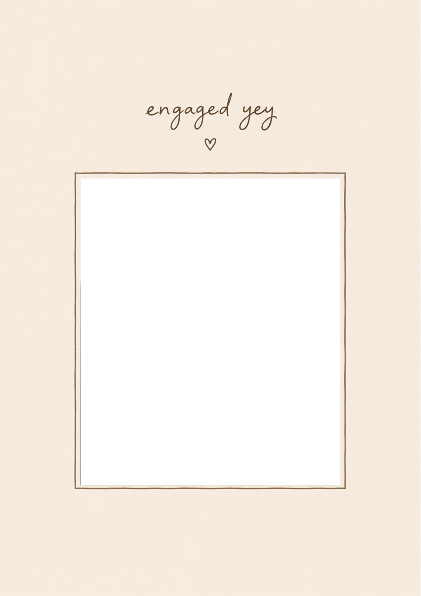 Engagement - Personalised Card — with punch holes