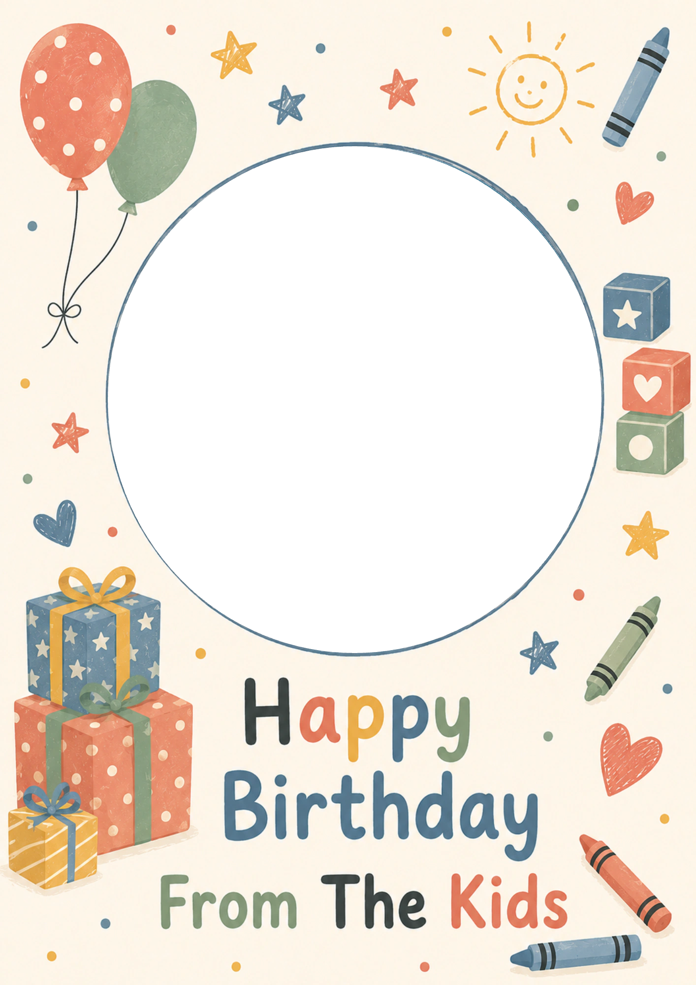 Birthdays - Personalised Card — with punch holes