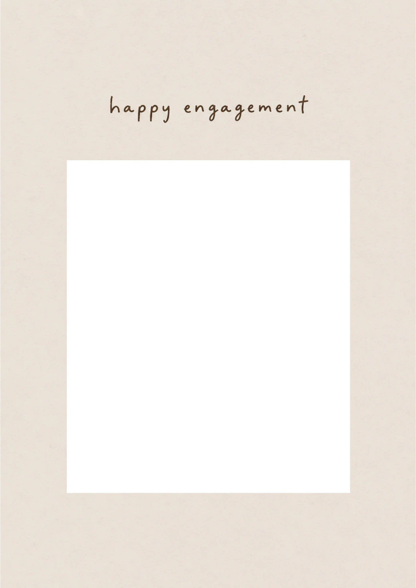 Engagement - Personalised Card — with punch holes