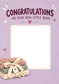 Load image into Gallery viewer, Knitted Blankets Congratulations Photo Upload New Baby Card for Sister
