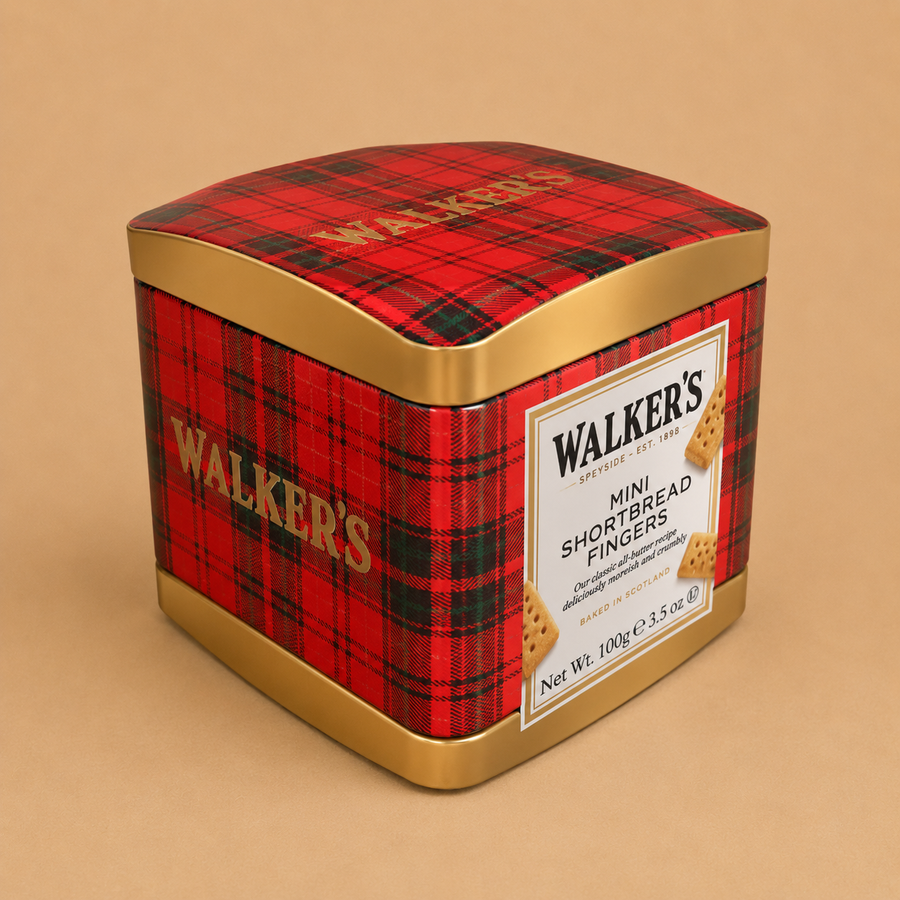 Walker’s Mini Shortbread Fingers 100g Gift Tin - Tartan