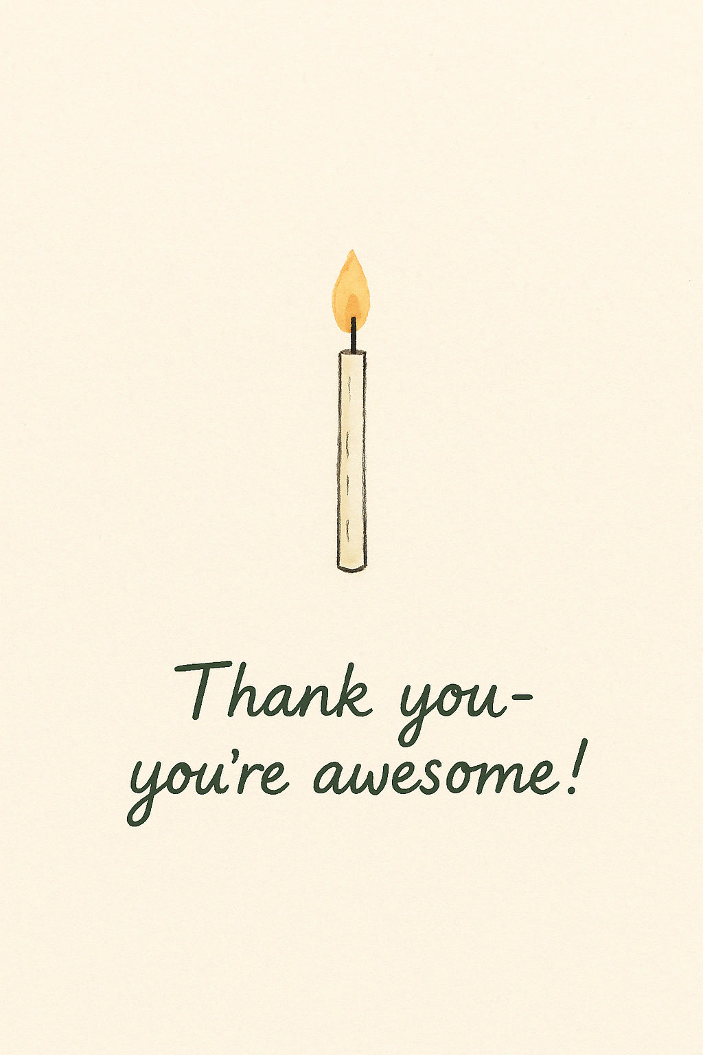 Thank You Personalised Card