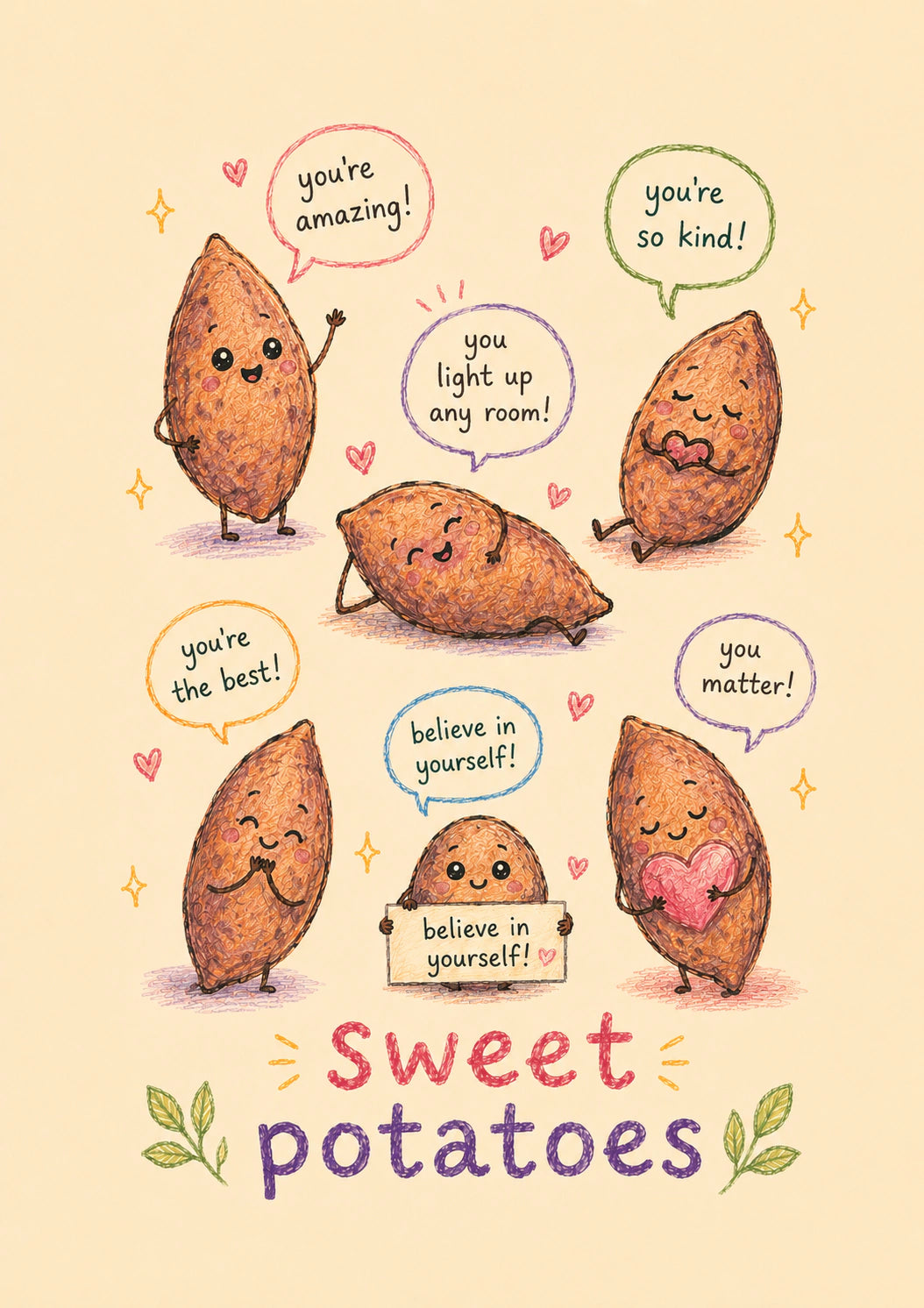 Funny Personalised Sweet Potato Card | You're Amazing