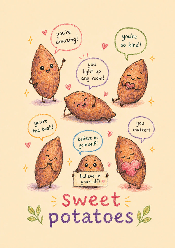 Funny Personalised Sweet Potato Card | You're Amazing