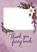 Load image into Gallery viewer, Funny Thank You Furry Much Photo Upload Christmas Card for Parents
