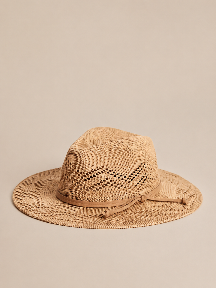 Natural Packable Straw Stetson Hat One Size